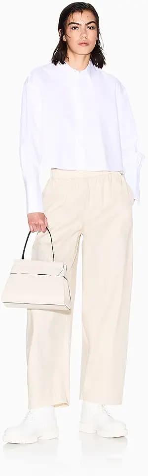 Armani Exchange Women's Poplin Oversized Leg Trousers