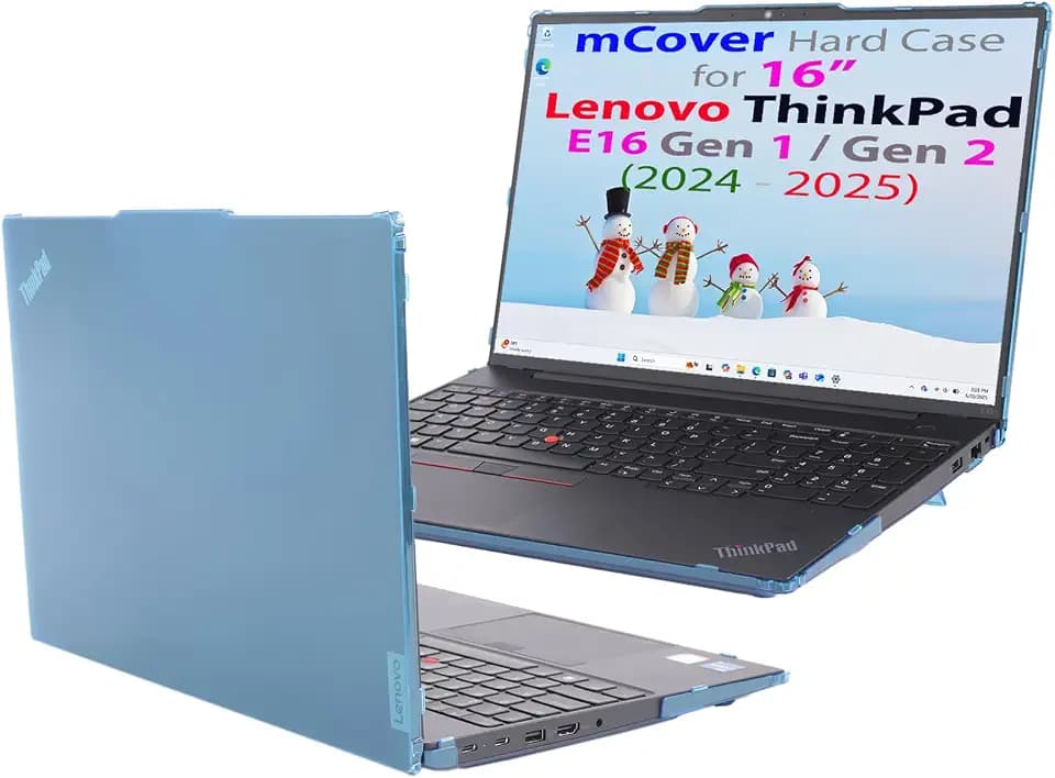 mCover case ONLY Compatible for 2024-2025 16" Lenovo ThinkPad E16 Gen 1 / Gen 2 Windows Notebook Computers (NOT Fitting Any Other Models)- Aqua