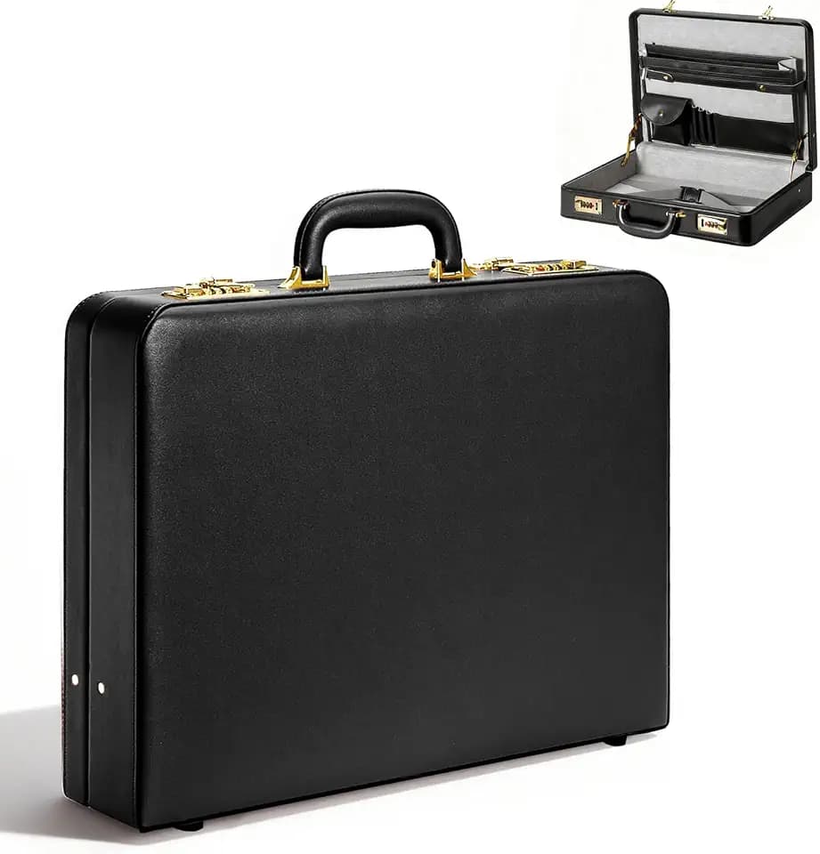 LOCKCURX Briefcases for Men, Anti-Theft Dual Lock Briefcase, 16 Inch Laptop