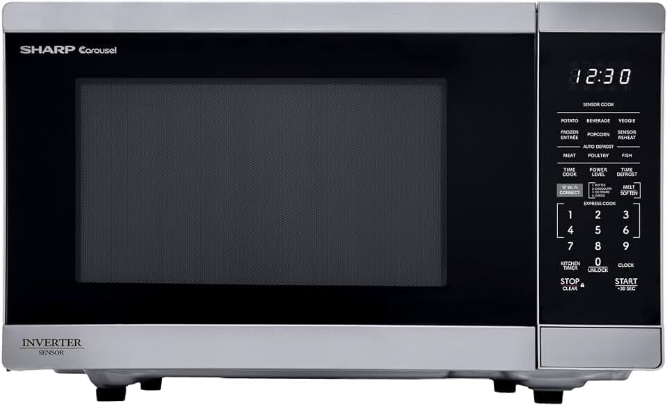 Sharp SMC1469KS 1.4 cu. ft. Stainless Steel Countertop Smart Microwave Oven