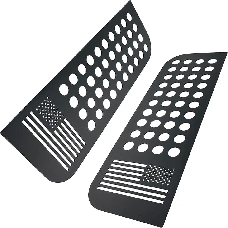 Rear Door Window Glass Panel Cover for 2018-2026 Wrangler JLU Gladiator JT