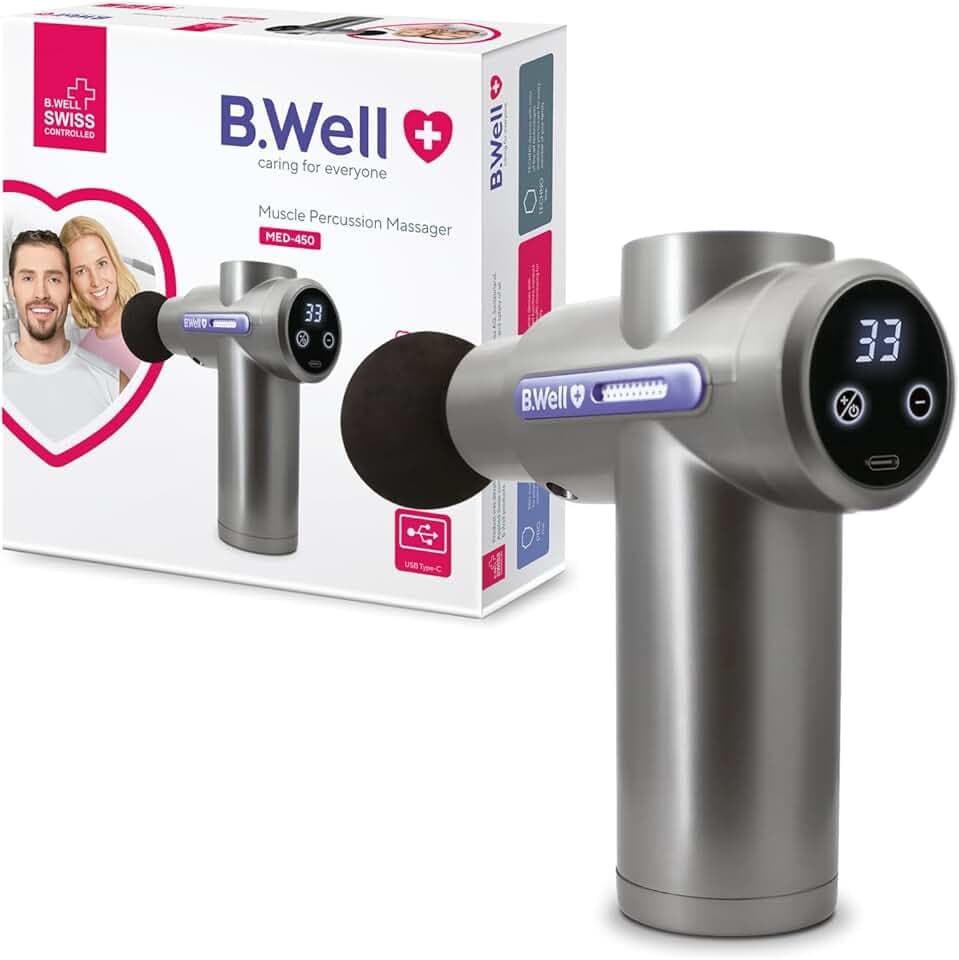 B.Well MED-450 Massagepistole | Tiefenmassage & Entspannung (1800 mAh)