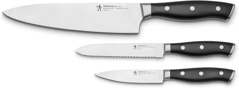 Henckels x Emeril, Nola 3-Pc Knife Set, Razor-Sharp, German Engineered