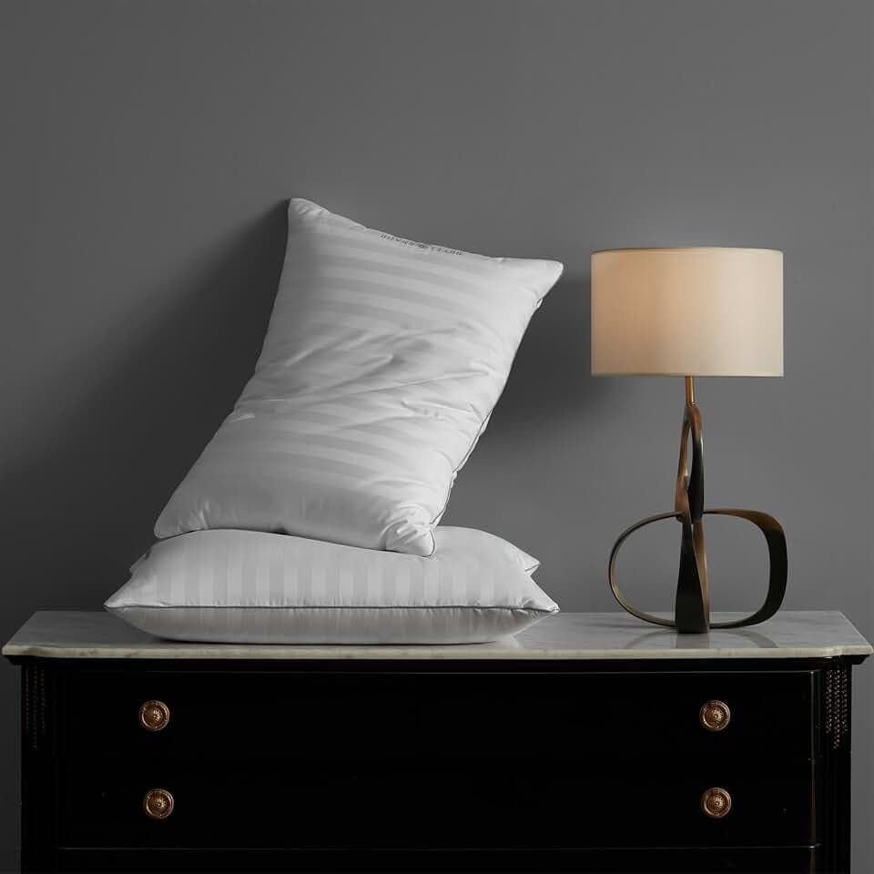 Hotel Grand Luxury Feather Down Pillows Standard Size Set of 2