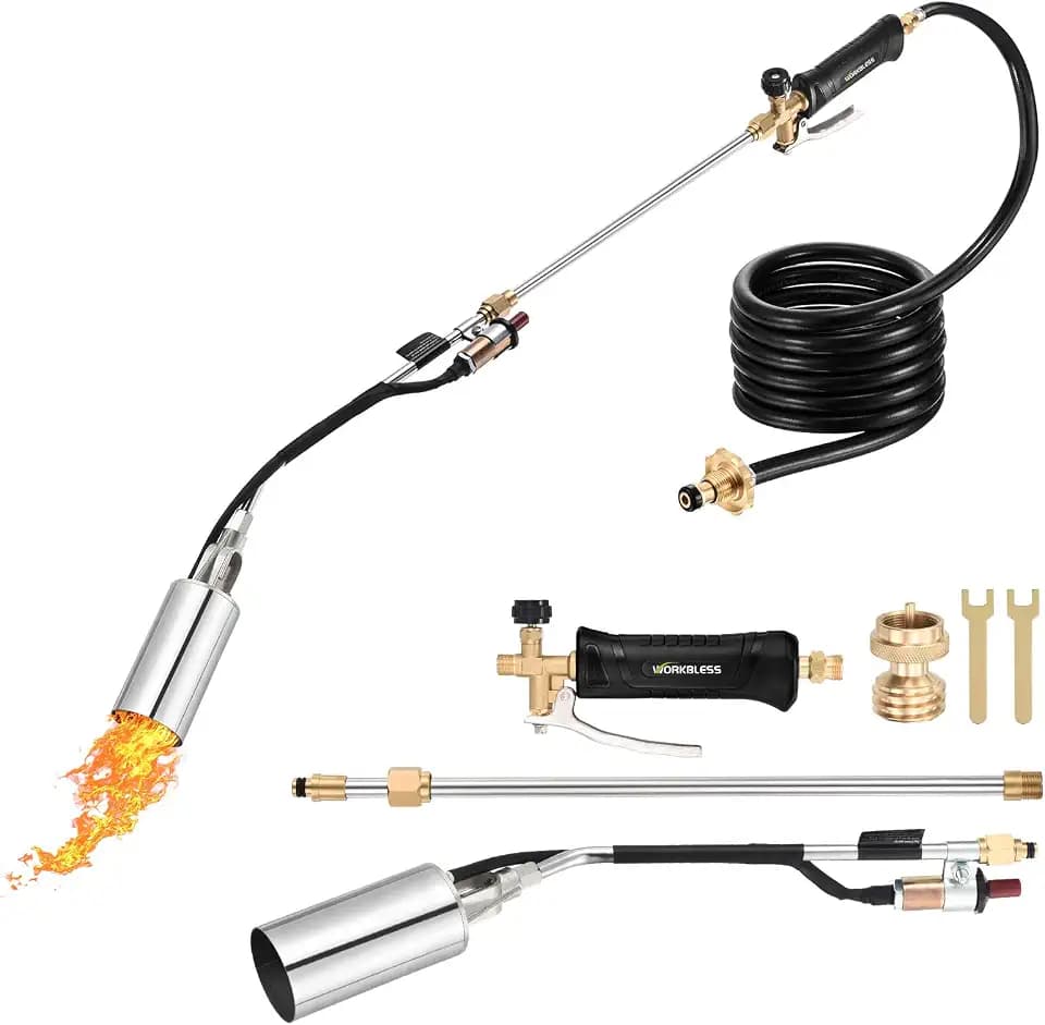 Propane Torch Weed Burner 1,800,000 BTU with 10FT Hose & Adapter