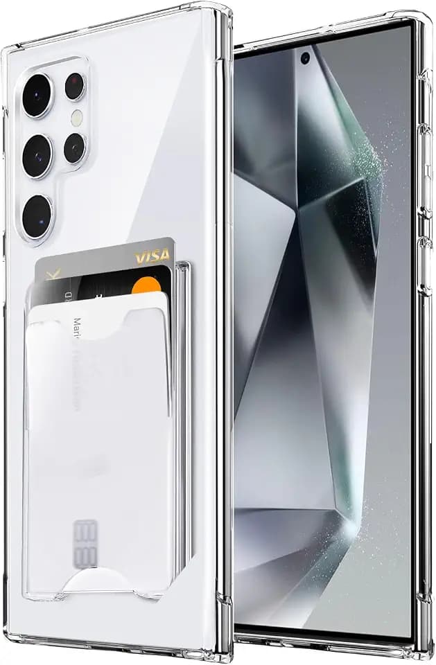 Shields Up for Samsung Galaxy S25 Ultra Case with Card Holder, Clear