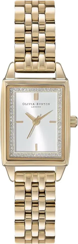 Olivia Burton Rectangular Women’s Watch – 25.5mm, 3H Quartz Movement, Stainless Steel, Water Resistant 30M (3ATM)
