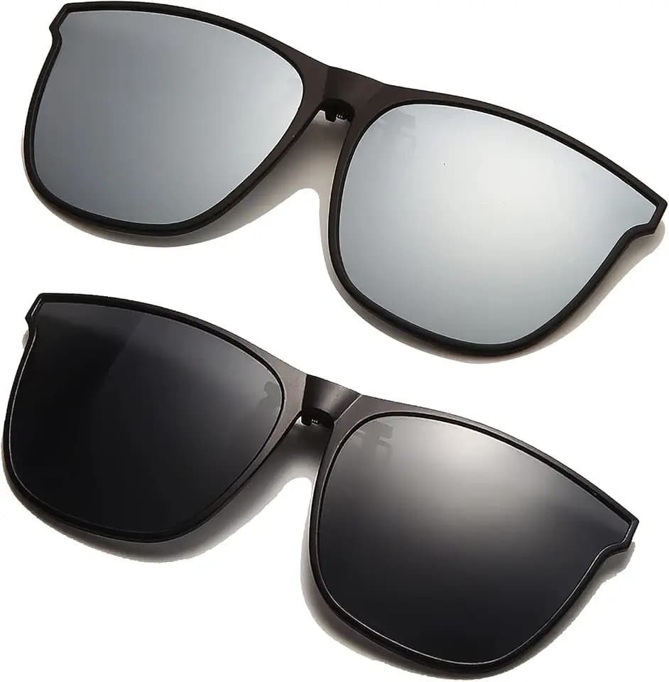 Long Keeper Polarisierte Sonnenbrille Clip für Brillenträger - Sonnenbrille Zum Aufstecken Polarisiert, Sonnenbrillen Aufsatz Brille Damen Herren