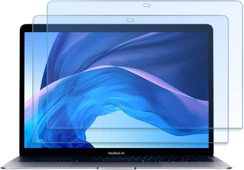 [2 Pack] ProCase 9H Härte Displayschutzfolie für 13 Zoll MacBook Pro 13/ MacBook Air 13 Bildschirm-Schutzfolie Screen Protector, Schutzglas Tempered Glass