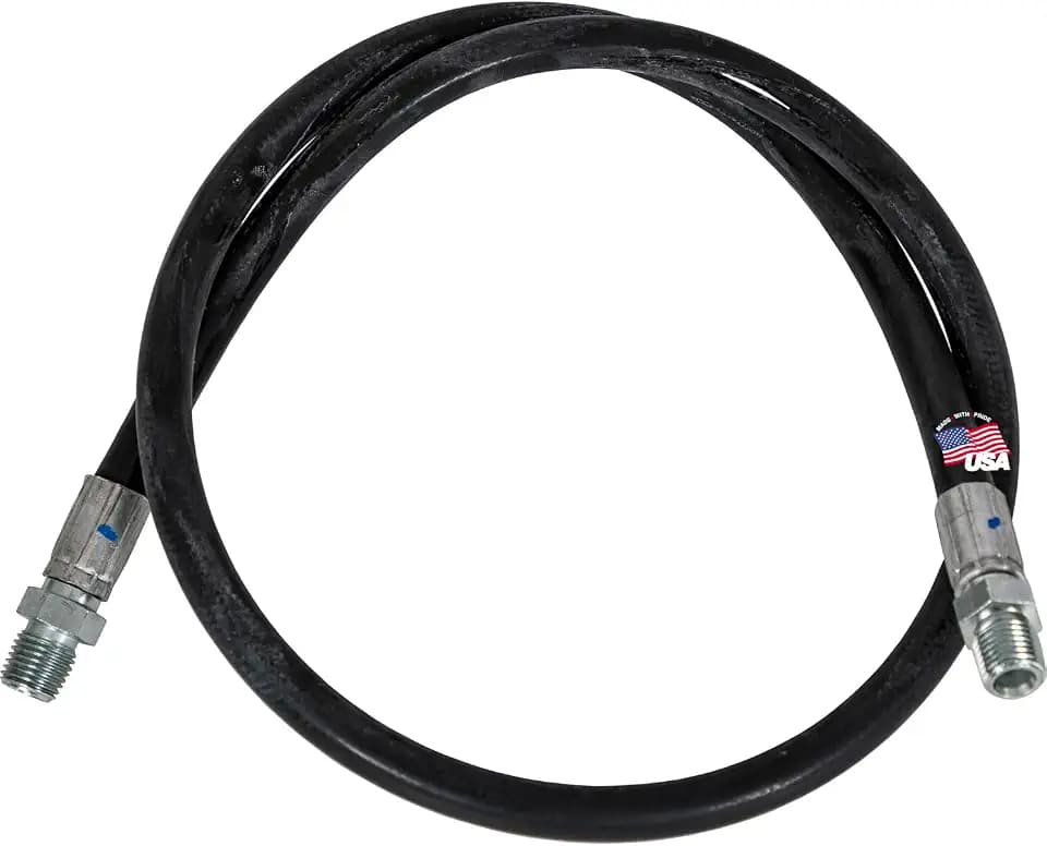Buyers Products 1304225 High‑Pressure Hydraulic Hose 1/4 Inch x 38 Inch, Black Hose Rated 3000 PSI for Snow Plow and Truck Hydraulic Systems