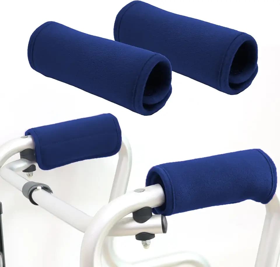 2 Pack Walker Handle Cushions Walker Grip Covers Pads Walker Padded Hand Grip Covers for Rolling Wheelchair Walker Elderly Grippers Rollator Handle