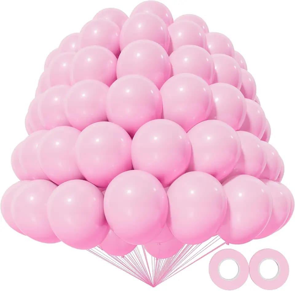 200pcs Light Pink Balloons 5 Inch, Small Mini Latex Balloons for Party Birthday Baby Shower Anniversary Festival Arch Garland Decoration