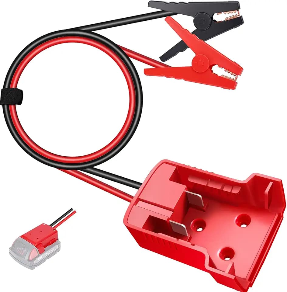 2.2FT Jumper Cable Adapter Compatible with Milwaukee M18 Batteries