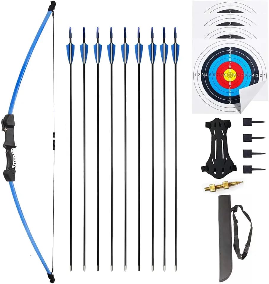 45" Bow and Arrow for Kids 8-12, 13-16, Archery Bow Set for Youth Beginners