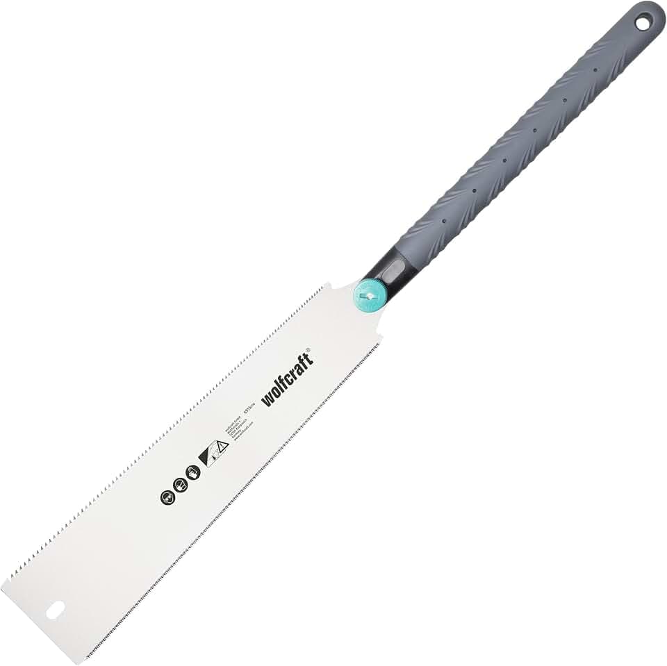 wolfcraft Ryoba Japansäge - 330 mm, Beidseitige Handsäge Holz & Kunststoff