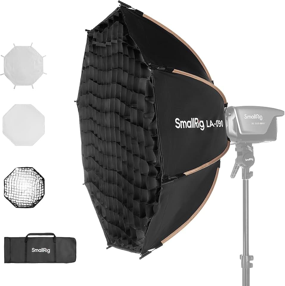 SMALLRIG 35" / 90cm Parabolic Softbox LA-O90, Quick Release Octagon Softbox für Bowens Mount COB Lights für SMALLRIG für Neewer für Aputure für Godox - 4633