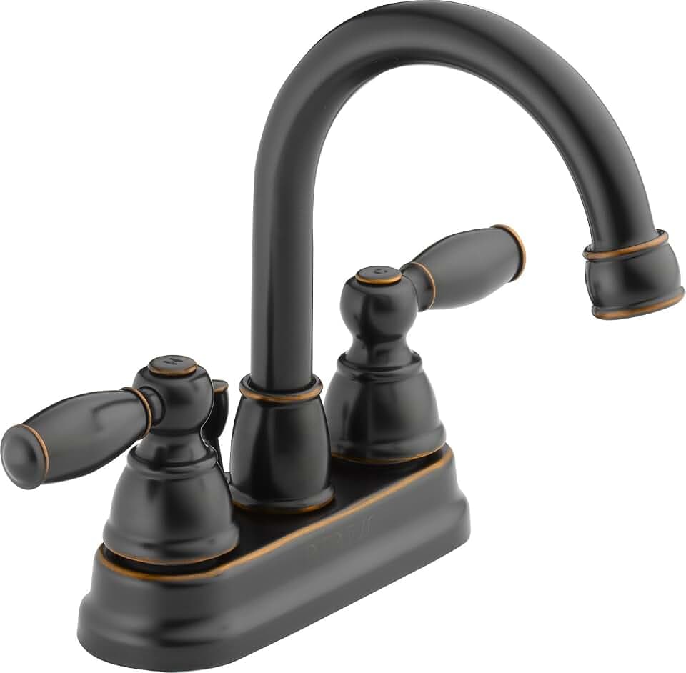 Peerless P299685LF-OB Apex Two Handle Lavatory Faucet, Oil Bronze by DELTA FAUCET