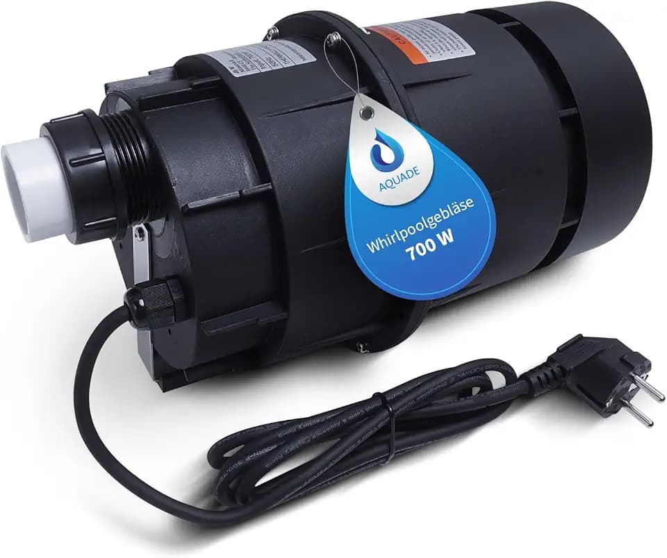 AQUADE Whirlpoolluftgebläse Leise Pneumatisch 700W - Whirlpoolgebläse Badewanne - Gebläse Whirlpool-Badewannen - Luftgebläse Außenwhirlpool/Garten/Outdoor Whirlpool Gebläse: 700 W 230V