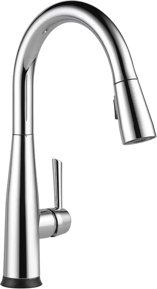 Delta Essa Touchless Kitchen Faucet with Touch Technology, Chrome Kitchen Sink Faucet with Pull Down Sprayer, Single Hole, Chrome 9113TL-DST