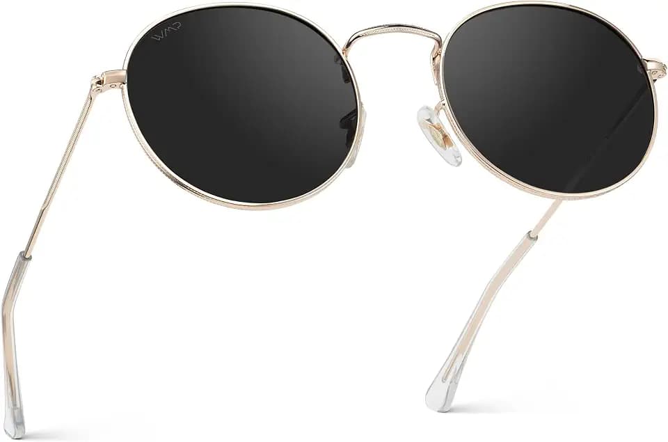 WearMe Pro Nevada Women's Polarized Sunglasses, Retro Round Frame, UV400