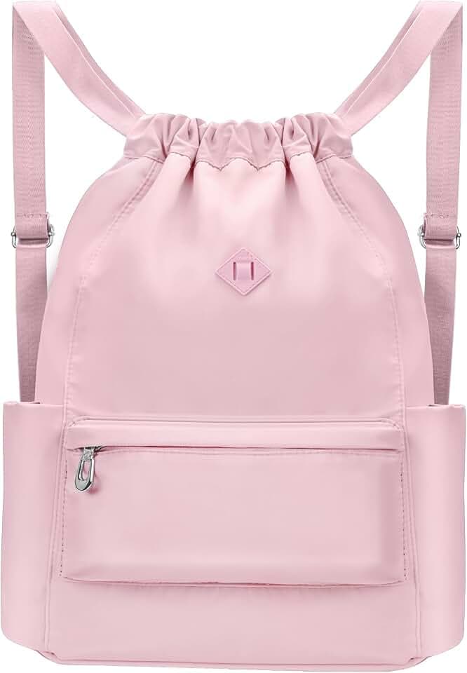 BAVELOE Drawstring Backpack with Wet Pocket, Sports Gym Sackpack for Women