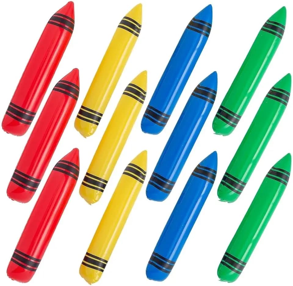 Fun Express INFLATE Crayons - Toys - 12 Pieces
