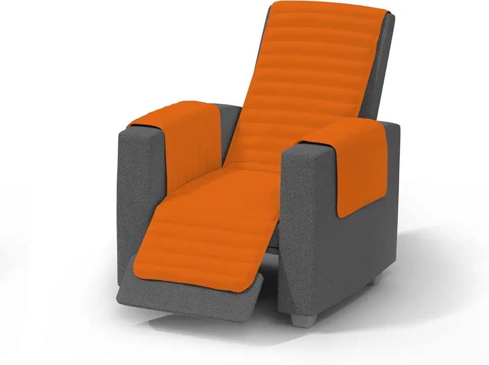 Elegant Gesteppte Recliner-Decke, 100% Mikrofaser, Orange/Gelb