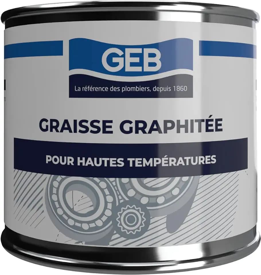 GEB Graphitfett für Schloss, Trockenschmierung und Abdichtung von Systemen, die hohen Temperaturen oder sehr hohen Belastungen ausgesetzt sind – Topf 350 g