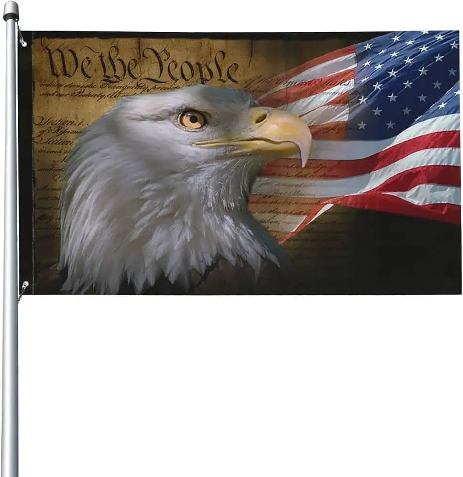 Vintage American Flag 4th Of July Memorial Independence Day 3x5 Ft Flag Decor Garden Banner Durable Indoor Outdoor Event Decoration Flag