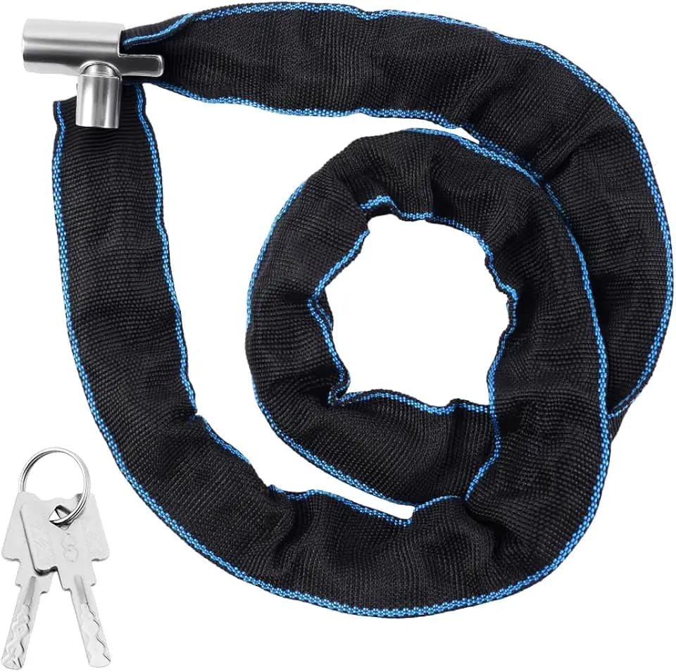 Fahrradschloss, 85cm Fahrradschloss Hohe Sicherheit mit 2 Schlüssel, Bicycle Lock High Security, Anti-diebstahl Fahrrad Kettenschloss, E Bike Schloss, Gehärtete Stahlkettenglieder