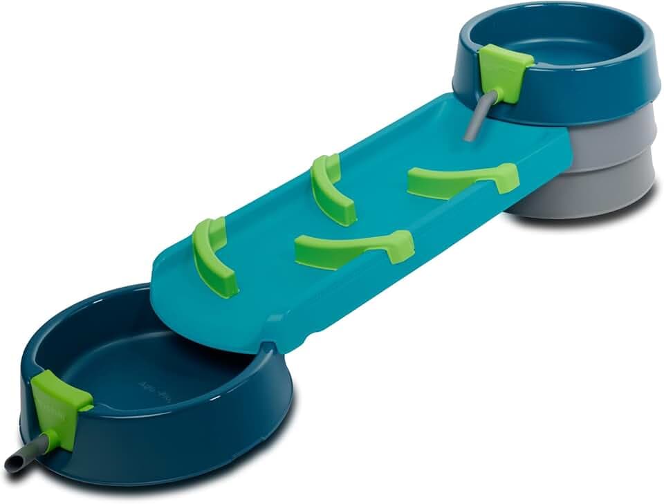 AquaPlay Mudway Run - kombinierte Wasser- und Sandspielbahn, 1,5m Wasserbahn mit Schleusen, Becken und Schiebern, flexibles Stecksystem, wetterfestes, naturverbundenes Outdoor-Wasserspiel, ab 3 Jahren