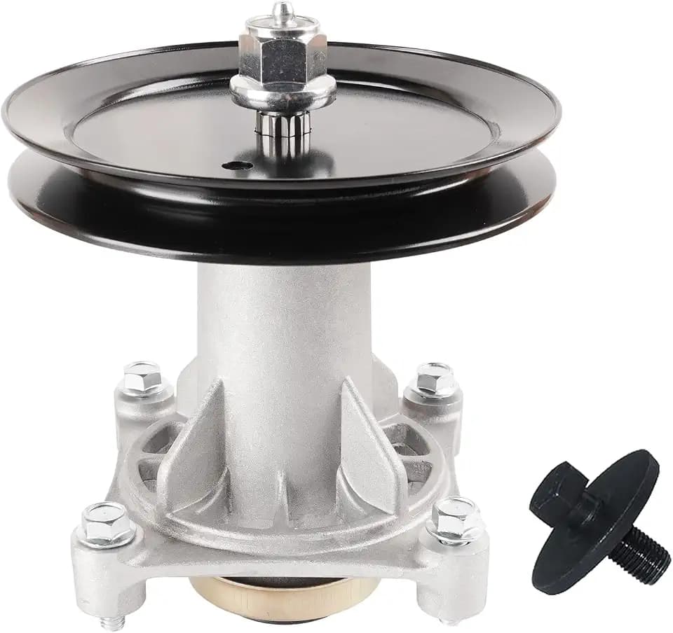 46" 48" 54" 42" Inch Deck Spindle Assembly Replaces Husqvarna 187292 532187281 587819701 with Pulley 195945 Compatible with Husqvarna AYP Poulan YTH22V46 YTH24V54 Craftsman YS4500 Riding Mower