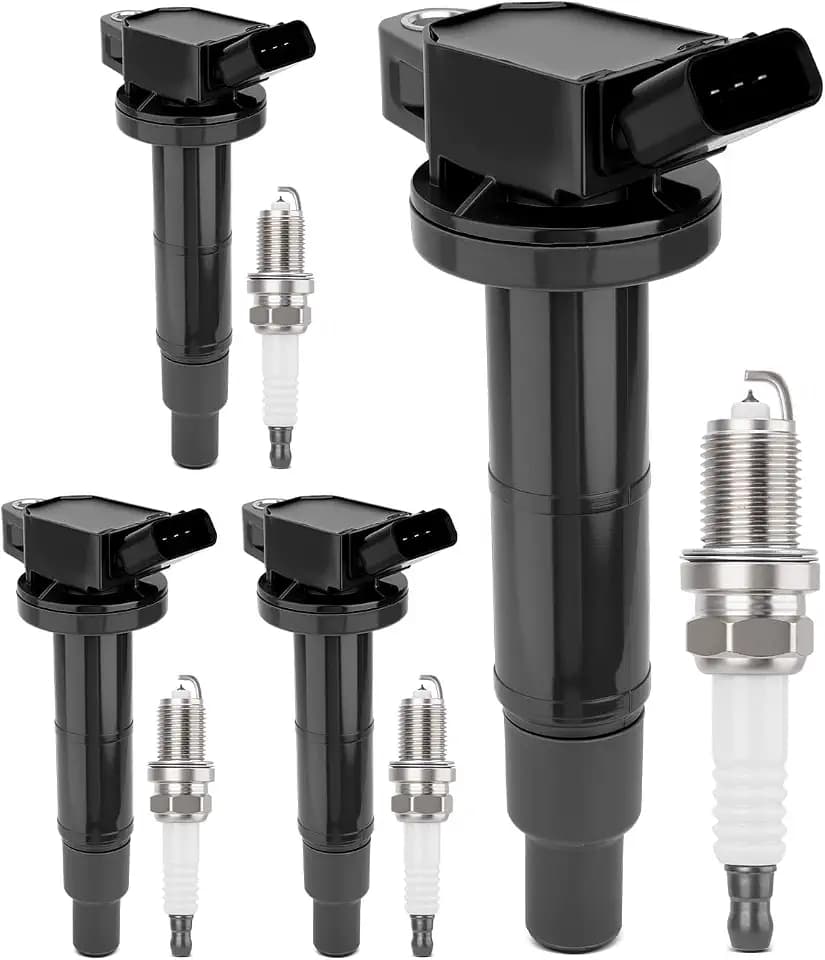 4PCS UF333 Ignition Coils & Iridium Spark Plug