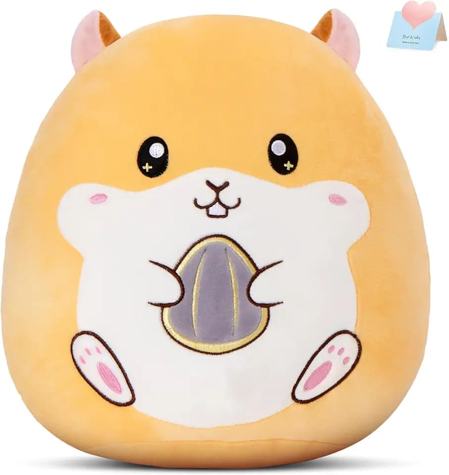 12" Hamster Plush Pillow Stuffed Animal Cute Hamster Plush Toy