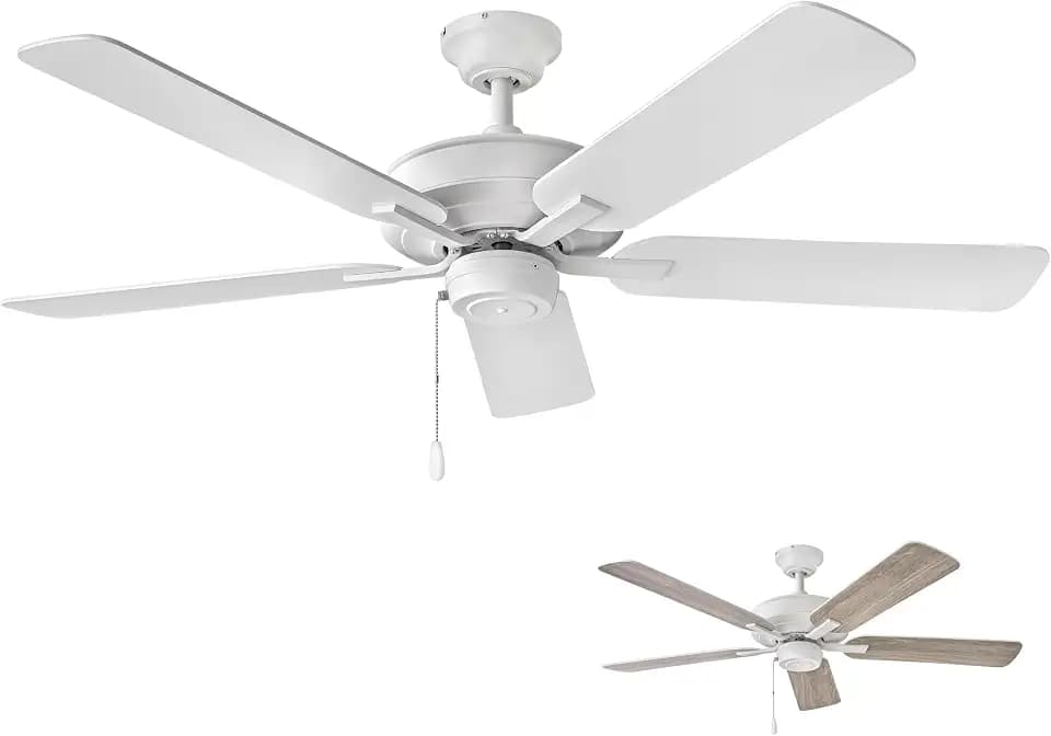 Hinkley Metro 52" Indoor Dual Mount Ceiling Fan, Chalk White Finish