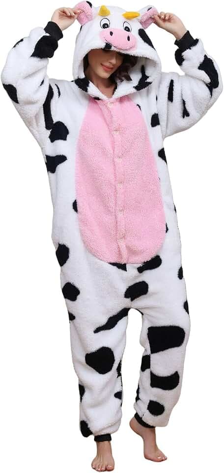 Panda Jumpsuit Damen Tier Oversized Kuschelig Schlafanzug Herren Lang mit Kapuze Reißverschluss Unisex Tier Tierkostüme Nachtwäsche Winter