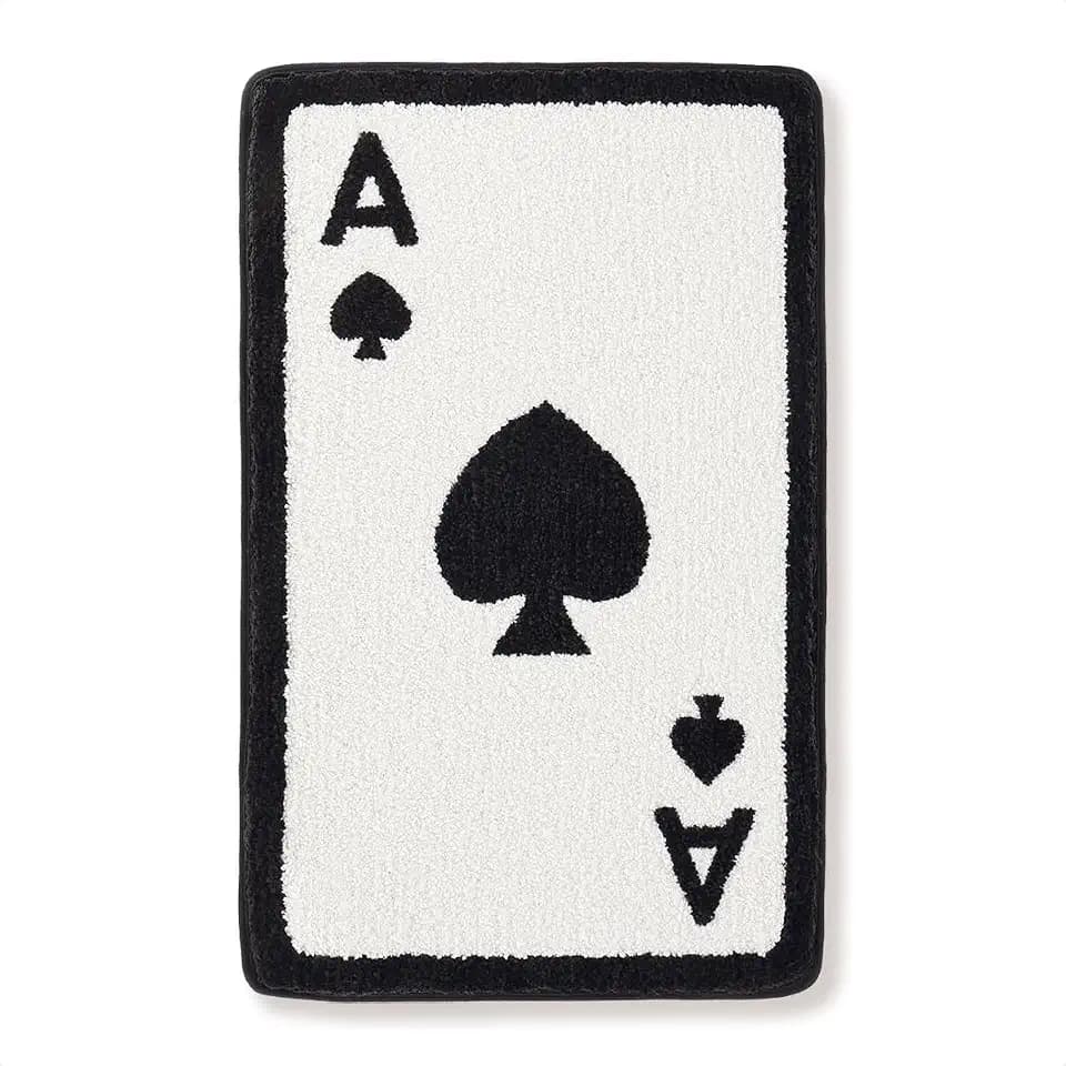 Molesun Poker Bath Mat 16x24, Soft Absorbent Microfiber Bath Rugs