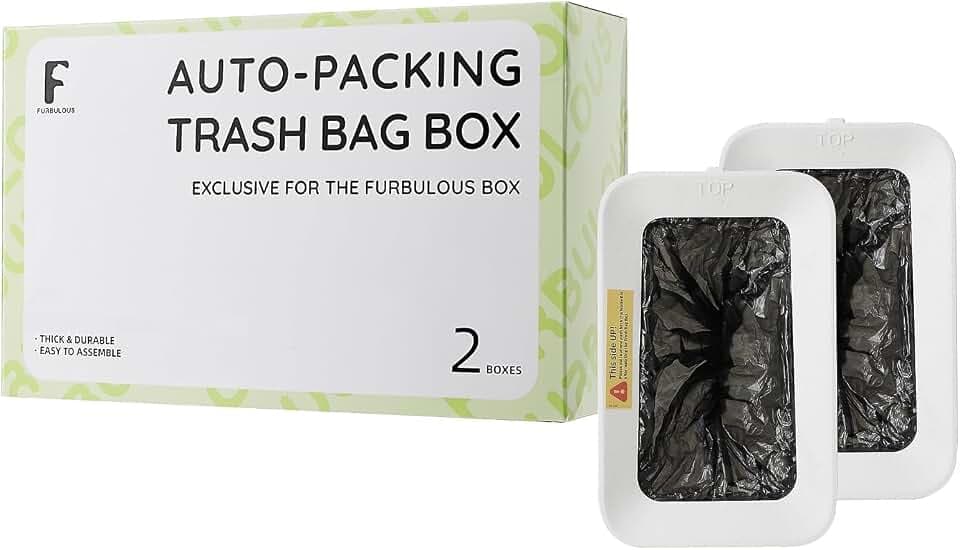 Furbulous Automatische Müllbeutelbox – 2 Stück (Geeignet für FURBULOUS Katzentoilette und CURA 3)