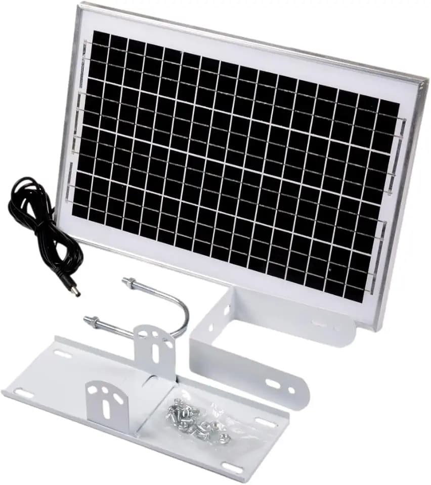 AFTERTECH 10 W 24 V Photovoltaikmodul - Solarpanel - Monokristallin 10 Wp 36 V Ideal für 24 V Systeme mit DC5521-Anschluss - Abmessungen 234 x 349 x 16 mm - Inklusive Halterung ftv36v10w