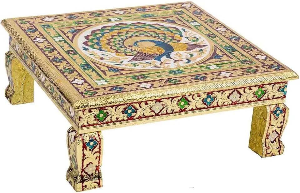 Mesa Auxiliar De Metal Repujado