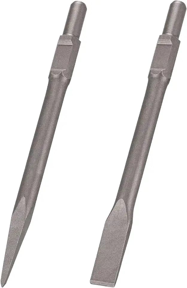 Berserker 2 pc. 1-3/16" Hex Shank Chisel Set with Point & Flat Chisels