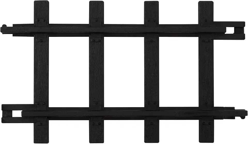 Lionel Ready-to-Play Straight Track Pack, 6-1/4”, 12 pieces, Black