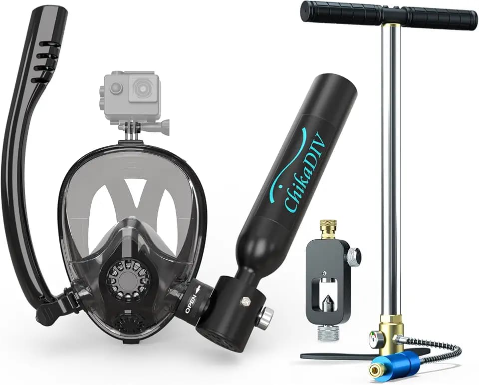 Mini Scuba Tank with Sub-Mask, 0.5L Scuba Tank with Snorkel Mask