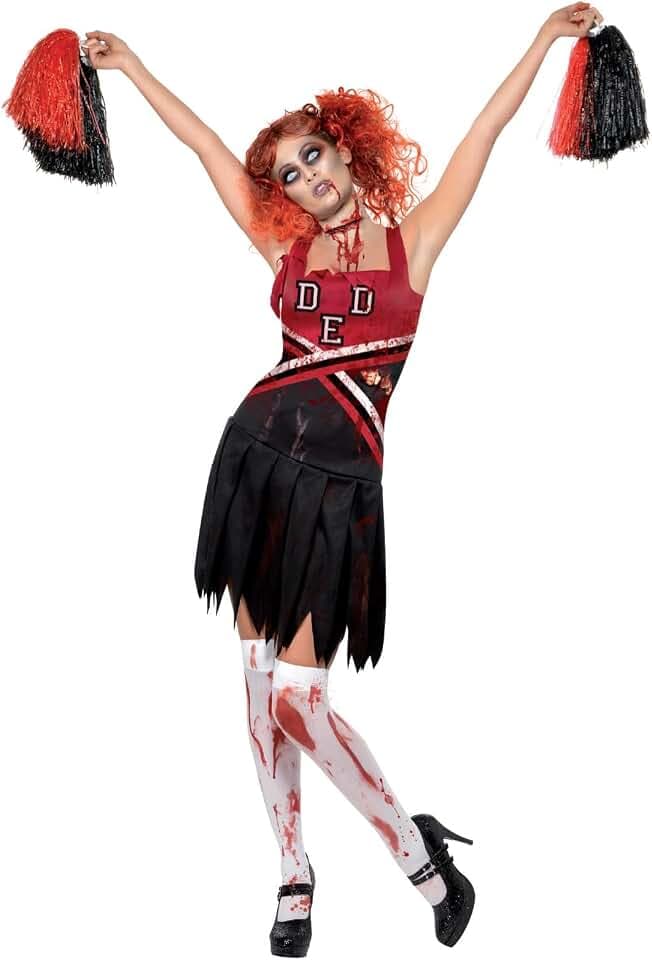 Smiffy's 32902L High School Horror-Cheerleader-Kostüm, L, rot