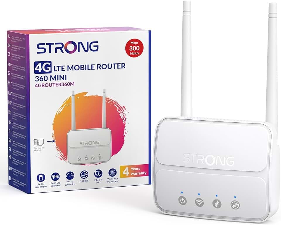 STRONG N300 4G WLAN Router SIM Karte, Cat4 150Mbit/s, 32 Geräte, USB 3.0