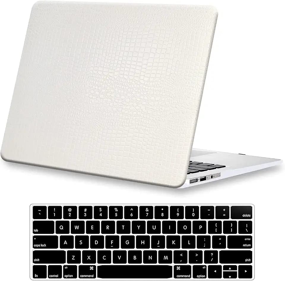 DTangLsm for Crocodile MacBook Pro 13 inch Case M2 2026 2025-2016 M1, White