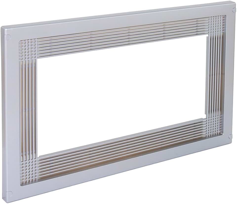 EMUCA Mikrowellenrahmen, für Einbaumontage in Küchenschränken, Modul 600mm, 600x400mm, Kunststoff, Silber lackiertes Aluminium, 1 Stück