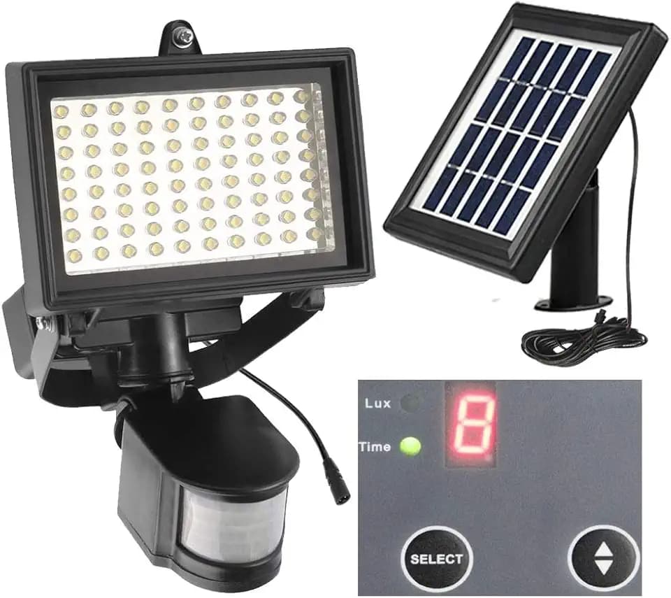 SUNLONG Solar Motion Lights Outdoor IP65 Time Sensitivity Digit Adjustable