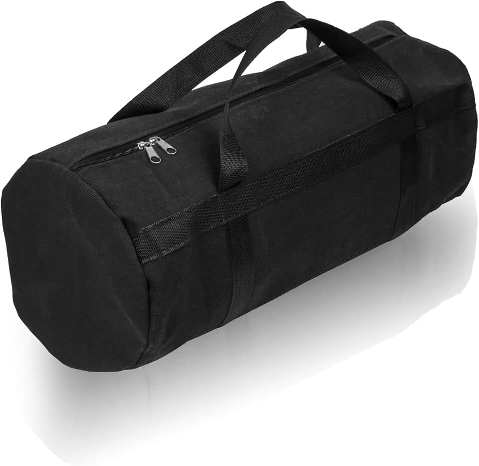 24 Inch Large Capacity Grill Tool Storage Bag, BBQ Tool Organizer with Zipper and Handle, Outdoor Cooking Utensil Storage Case for Camping, Hiking, Black