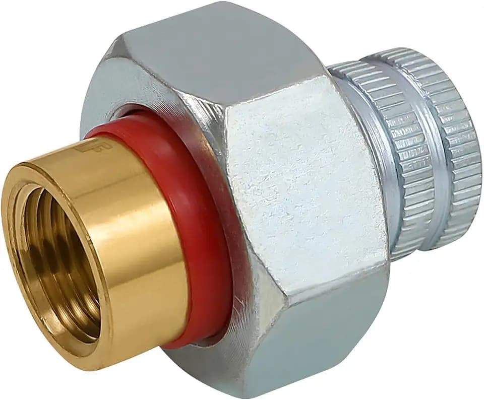 Midline Valve EVGG0034-OM Dielectric Union Pipe Fitting 3/4 in. FIP Reduces Electrolysis Brass x Steel